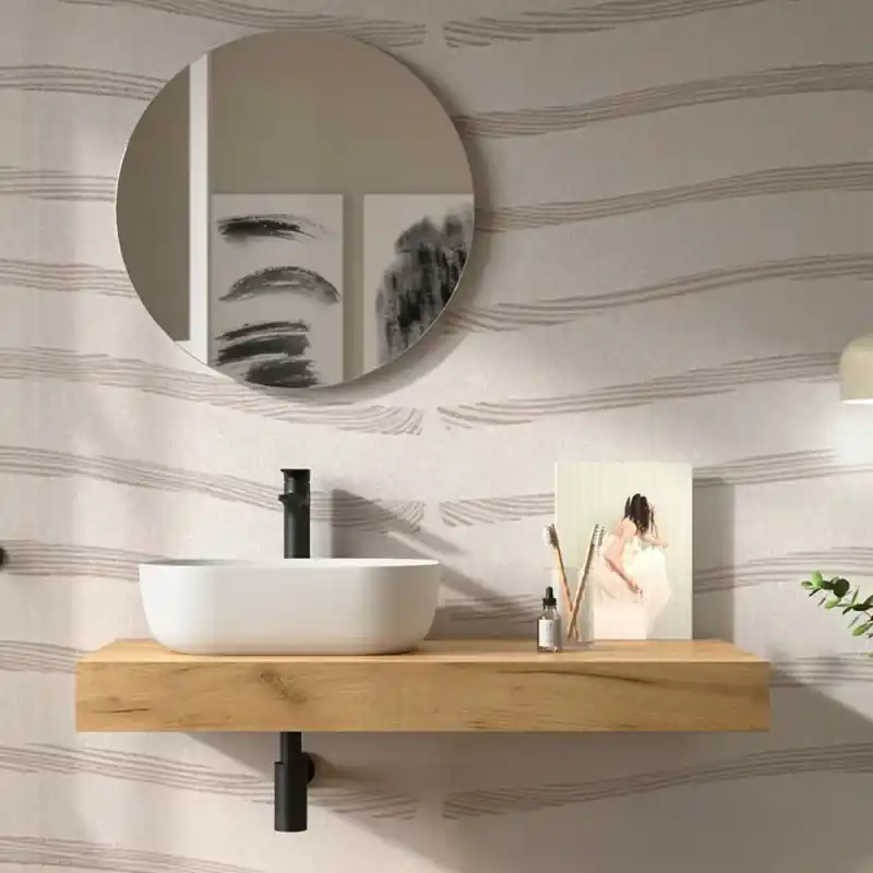 Prezzo Conveniente Mensolone bagno 100 cm sospeso in rovere africa - Sumo
