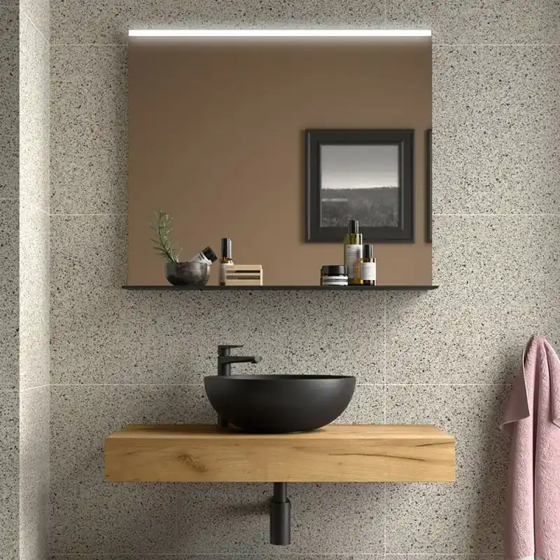 Mensolone bagno 80 cm sospeso in rovere africa - Sumo Più Venduto