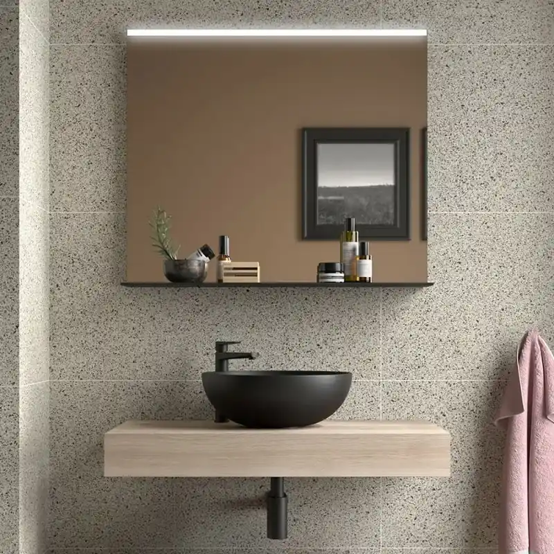 Promo Stagionale Mensolone bagno 80 cm sospeso in rovere bali - Sumo