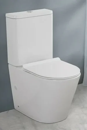 WC filomuro monoblocco Rimless bianco con sedile soft-close Tygo Quantità Limitata