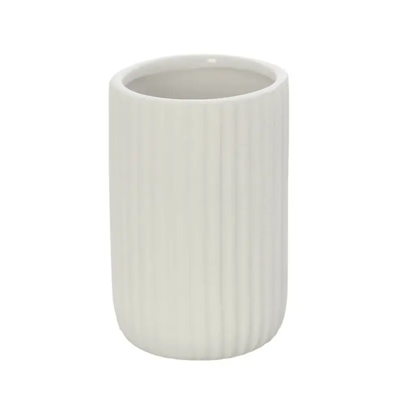 Portaspazzolini bagno da appoggio bianco in ceramica soft touch Spring Bestseller