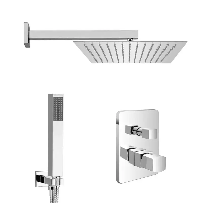 Set doccia da incasso con soffione 20 cm e kit doccia completo Lotus Prezzo Conveniente