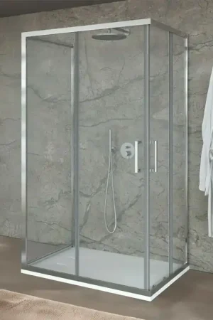 Acquista Ora Box doccia 80x80x80 cm con doppio scorrevole trasparente H 200 cm Ted