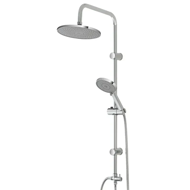 Offerta Lampo Colonna doccia regolabile H 93 in acciaio cromato con soffione tondo