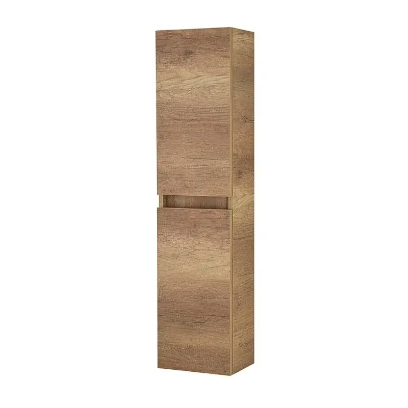 Colonna bagno sospesa 125 rovere naturale con ante reversibili Nadia Più Venduto
