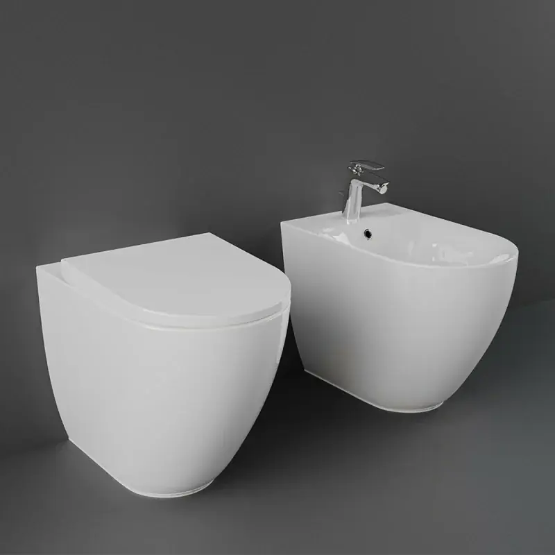 Must-Have Sanitari filomuro Rak Des scarico traslato Rimless e copriwc soft-close