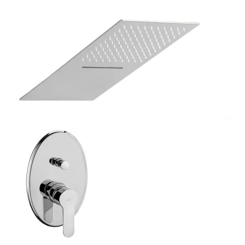 Novità Set doccia con miscelatore Paffoni Blu e soffione 25x52 con cascata