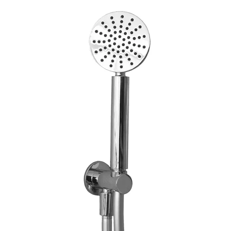 Prezzo Conveniente Kit doccia cromato con doccetta 8 cm e flessibile antitorsione 150 cm