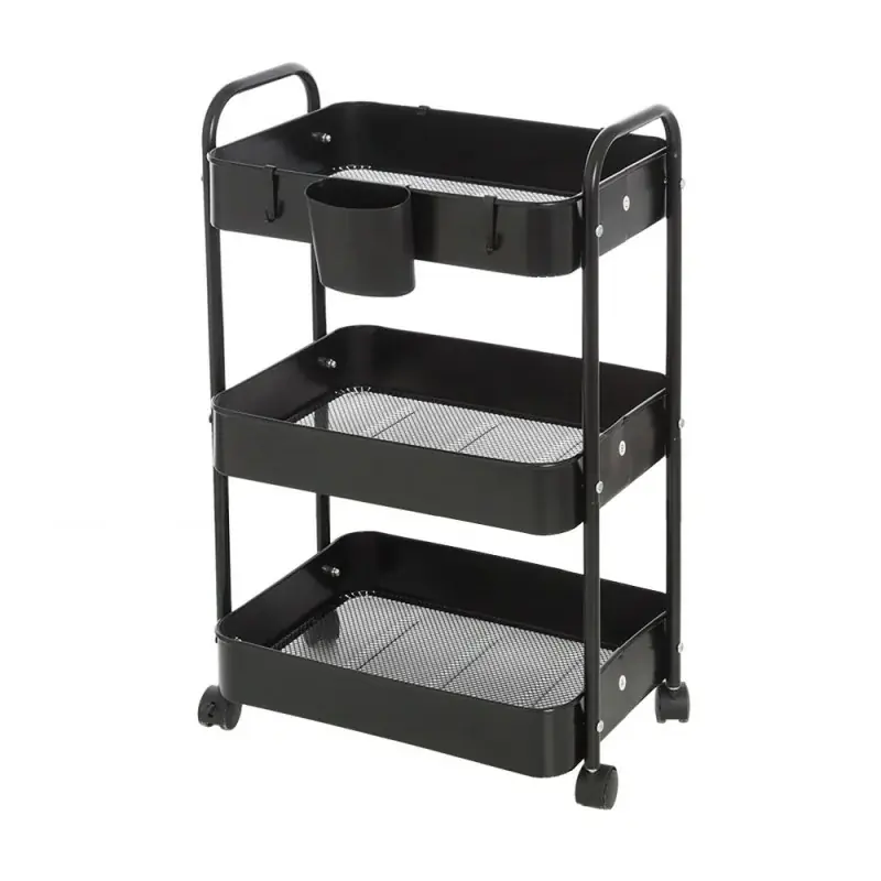 Più Venduto Carrello multiuso in metallo nero con portata 5 kg per ripiano