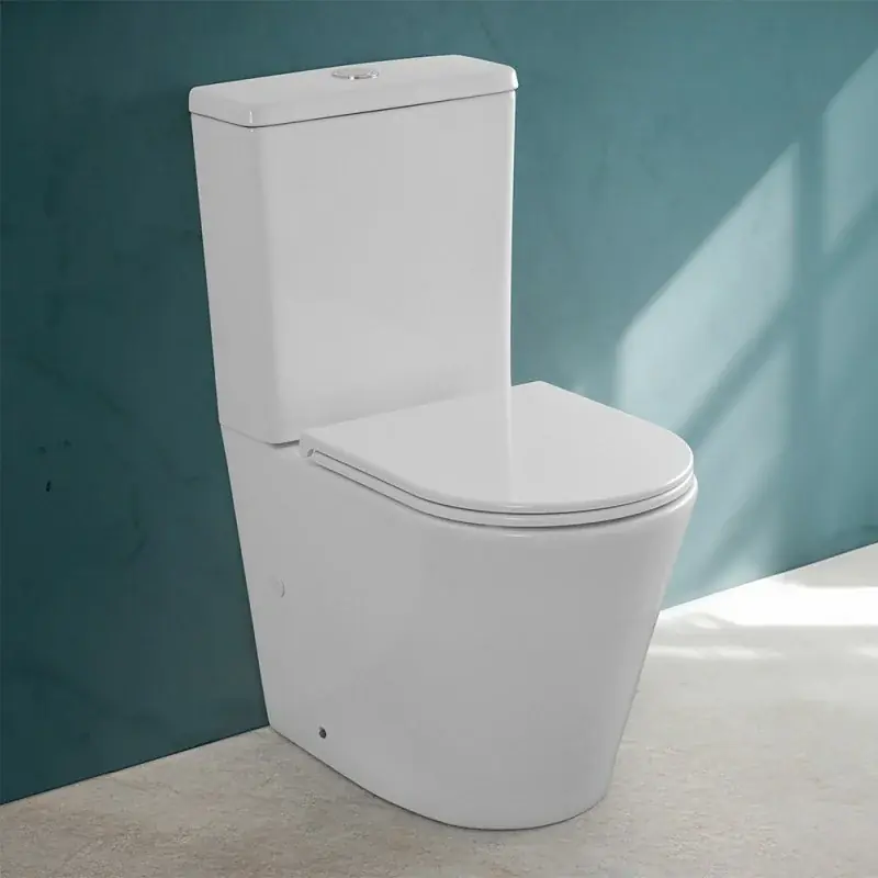 Wc filomuro monoblocco con tornado senza brida e sedile rallentato Klan Nuova Collezione
