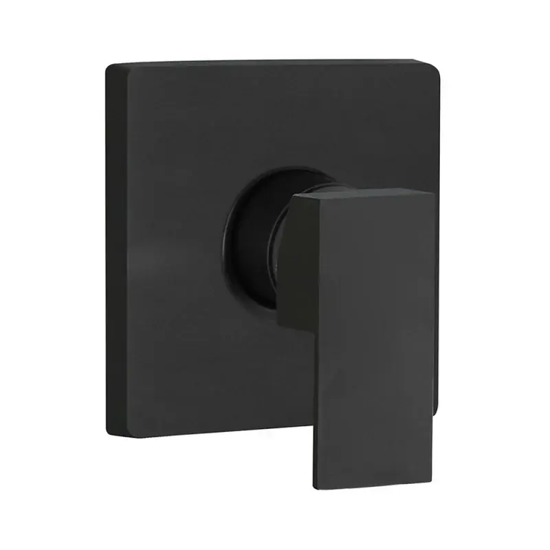 Vendita Finale Miscelatore doccia incasso nero opaco in ottone design squadrato Kubo
