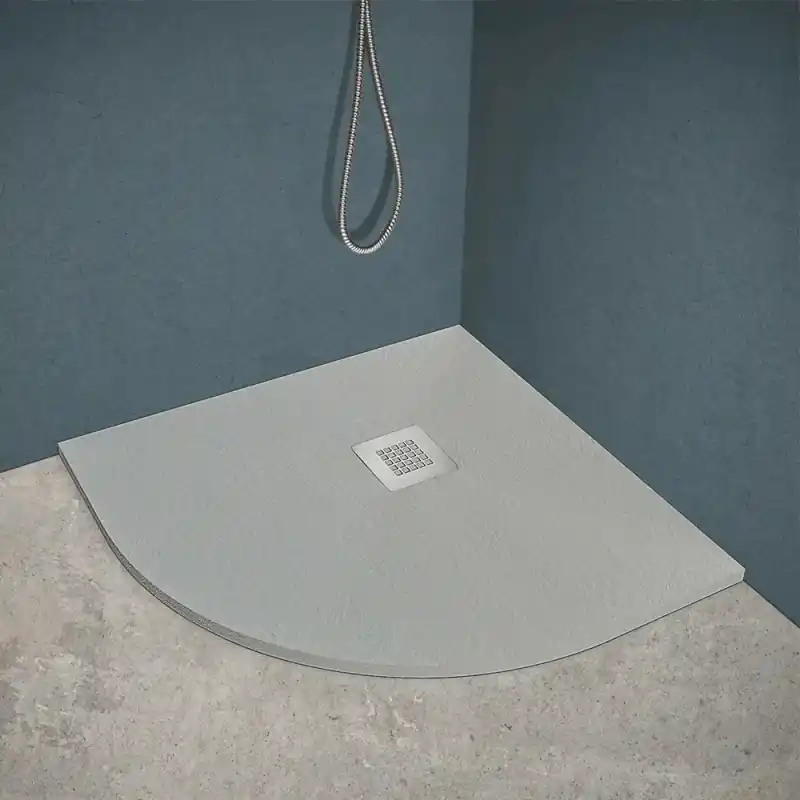 Super Prezzo Piatto doccia semicircolare 90x90 grigio riducibile su misura Ten
