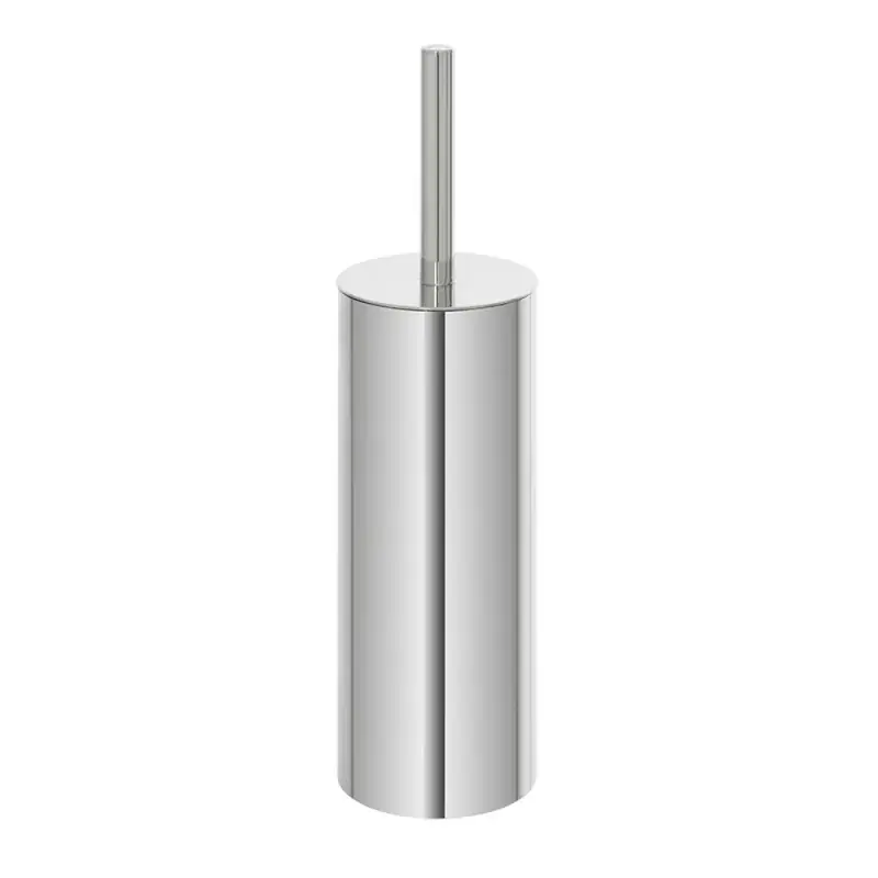 Portascopino tondo in acciaio inox 304 con setole nere e secchio estraibile Consegna Rapida