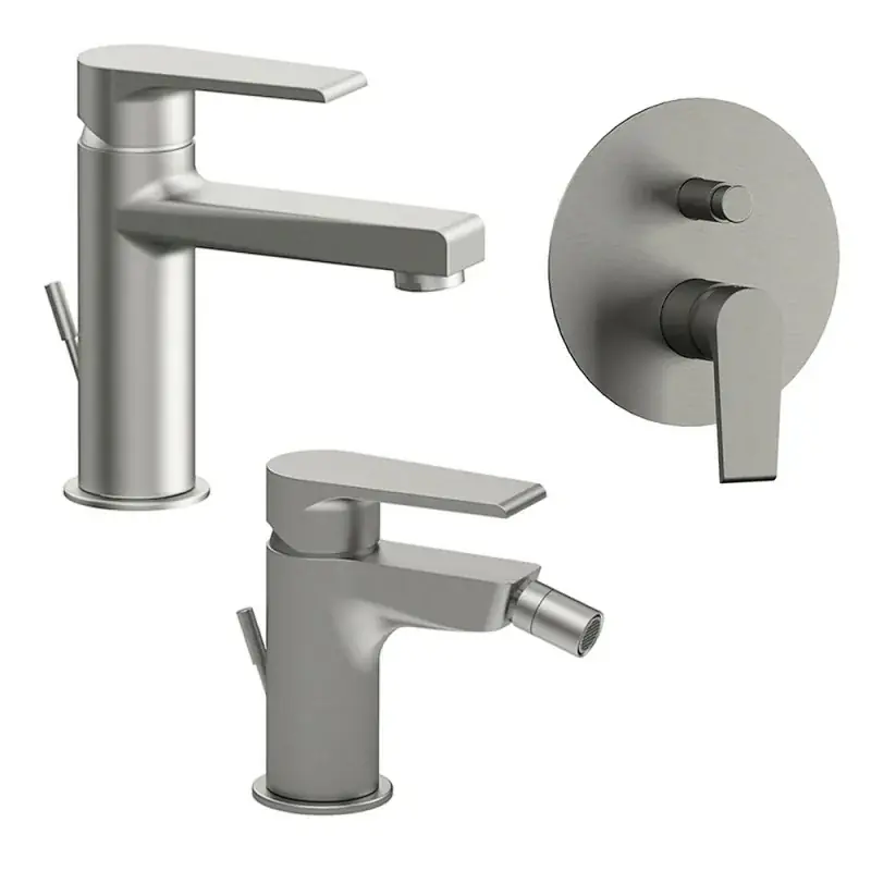 Set miscelatori lavabo bidet e doccia incasso spazzolato Mariani Artic Subito Disponibile