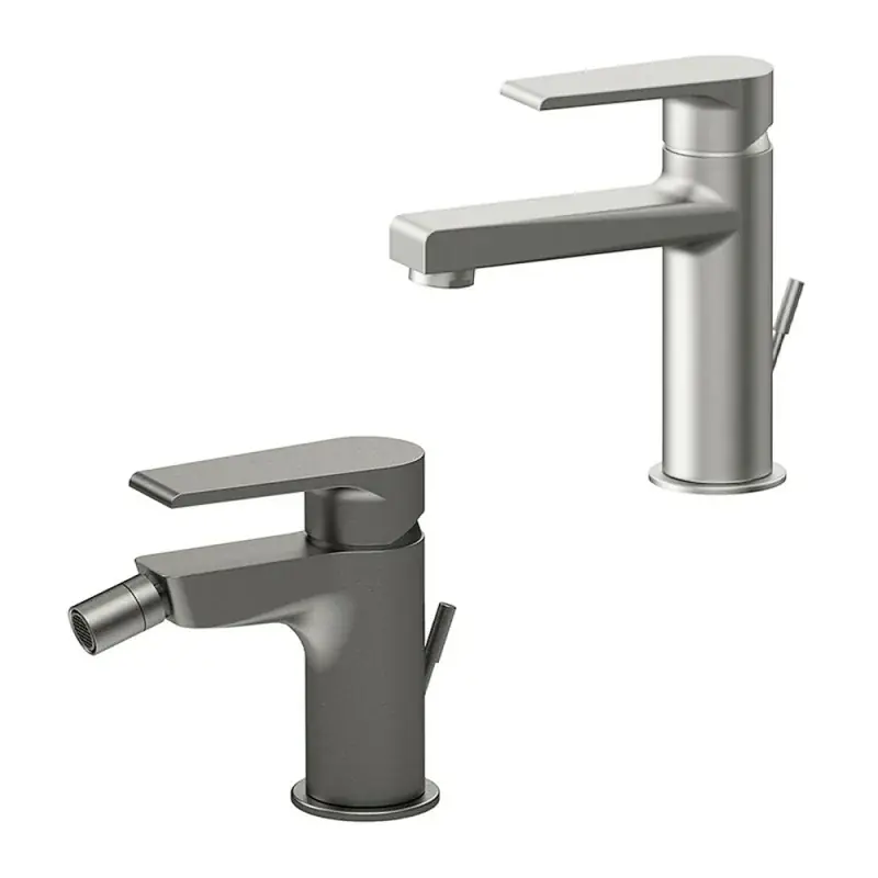 Set miscelatori lavabo e bidet spazzolato Mariani Artic scarico incluso Promo Stagionale