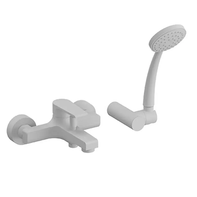 Di Tendenza Miscelatore vasca bianco opaco Mariani serie Artic kit doccia incluso