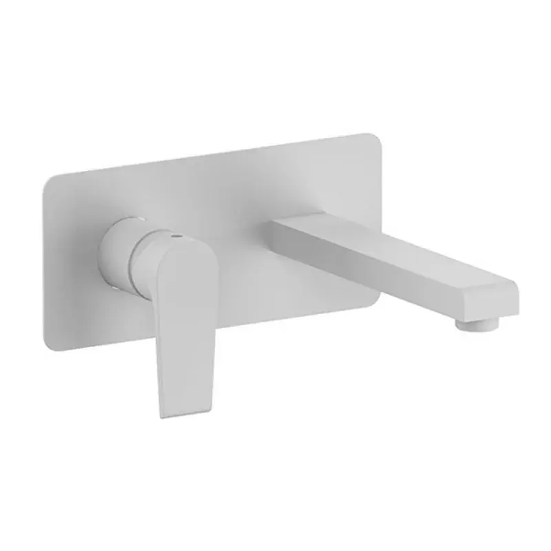 Spedizione Espresso Miscelatore lavabo a muro Mariani serie Artic in ottone bianco opaco