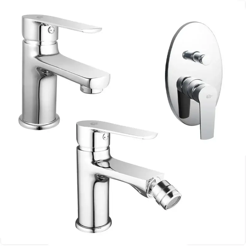Occasione Set miscelatori lavabo bidet e doccia incasso con deviatore Juliette