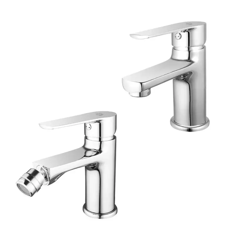 Set miscelatori lavabo e bidet cromato con scarico incluso Juliette Consegna Rapida