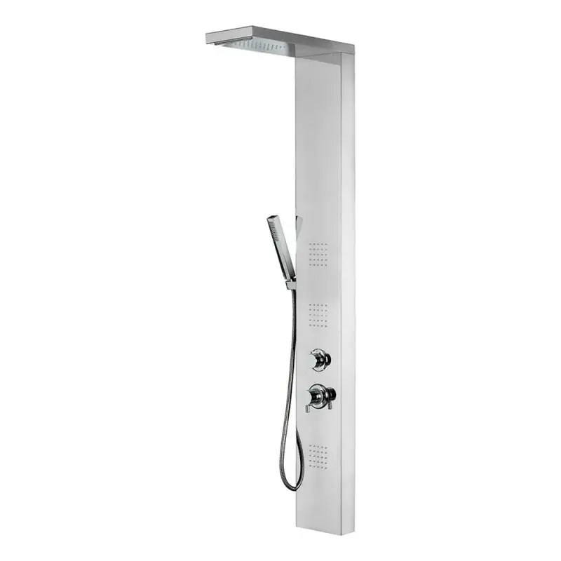 Pannello doccia multifunzione con 4 getti in acciaio inox cromato Bestseller