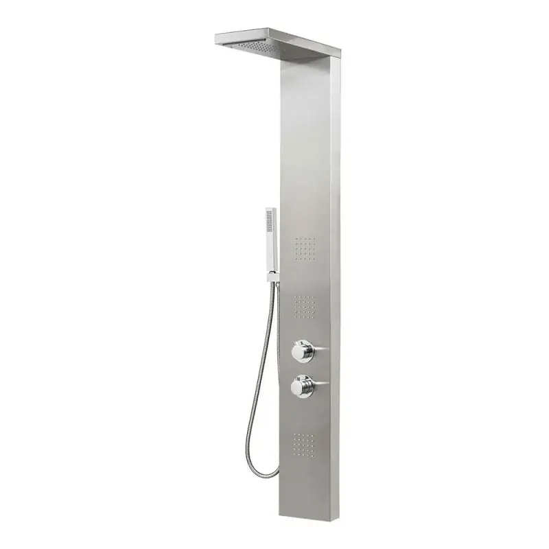 Colonna doccia termostatica in acciaio inox satinato con 4 funzioni Solo Oggi