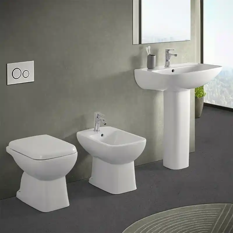 Wc e bidet tradizionali con scarico a terra e lavabo 60 cm Ginevra Scelto Dai Clienti
