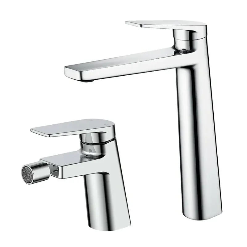 Set miscelatori cromato lucido lavabo alto e bidet in ottone Nemes Compra Adesso
