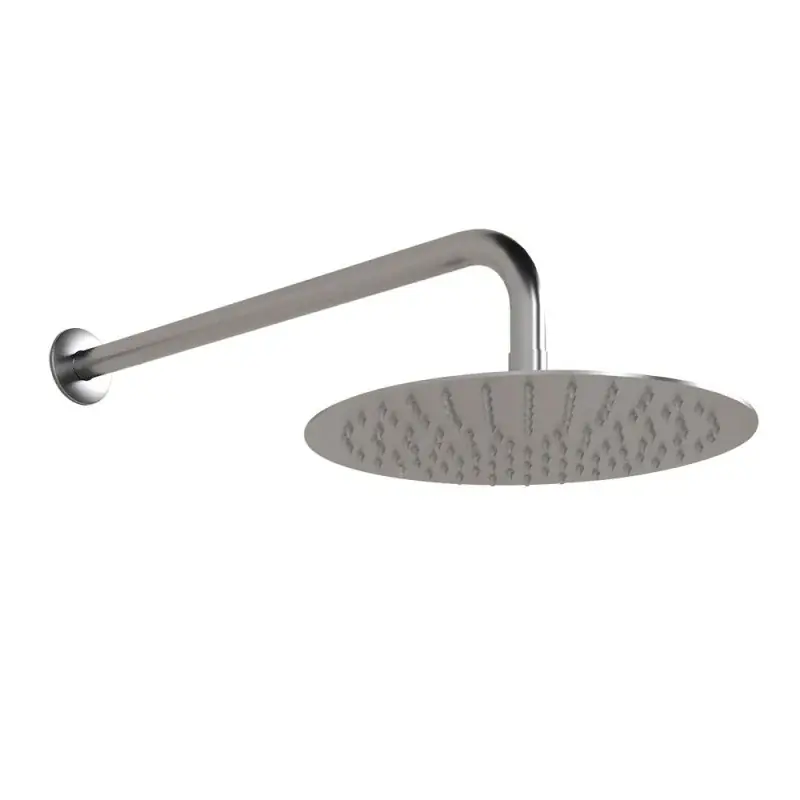 Kit doccia satinato con braccio 35 e soffione 30 in acciaio inox Gemini Ultima Occasione