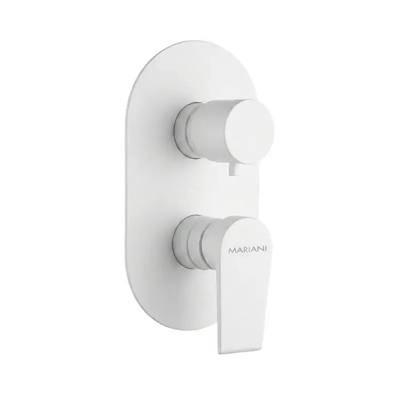 Offerta Limitata Miscelatore doccia incasso 3 vie con deviatore bianco opaco Artic Mariani