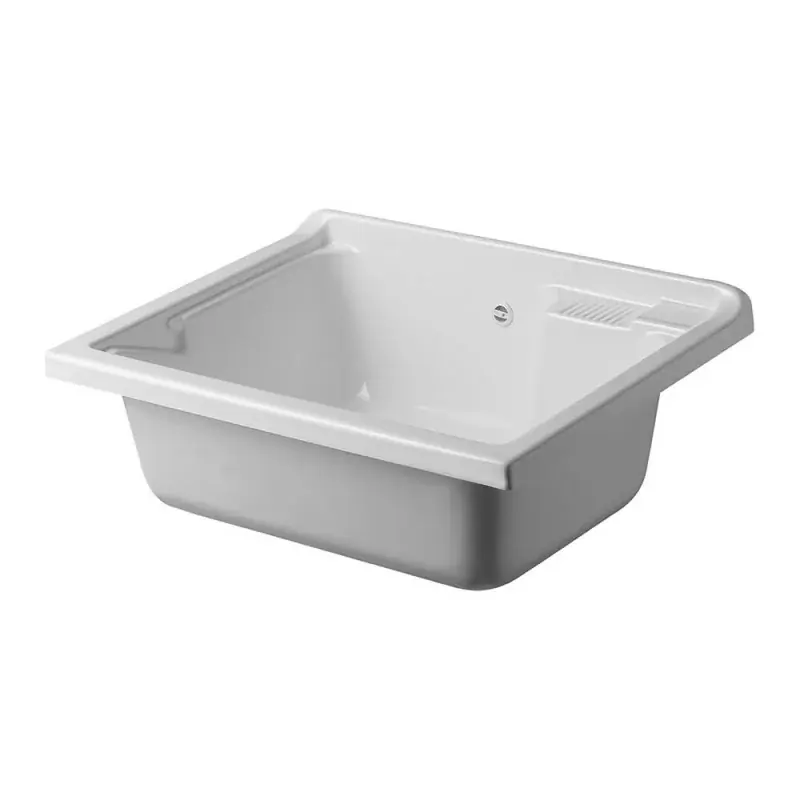 Vasca lavatoio 75x60 in termoformatura bianco con kit di scarico Acquista Ora