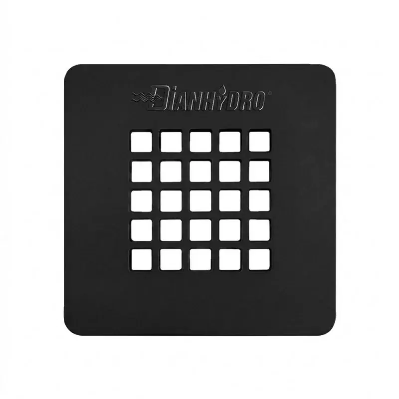 Griglia per piatto doccia nero in acciaio inox quadrata 12,5x12,5 cm Offerta Del Giorno