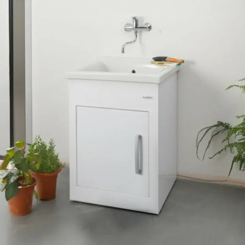 Mobile lavatoio in alluminio bianco 60x60 cm con apertura a sinistra Still Montegrappa Ordina Subito