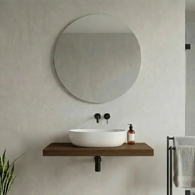 Mensolone bagno 100 cm in legno effetto rovere scuro Levia Di Tendenza
