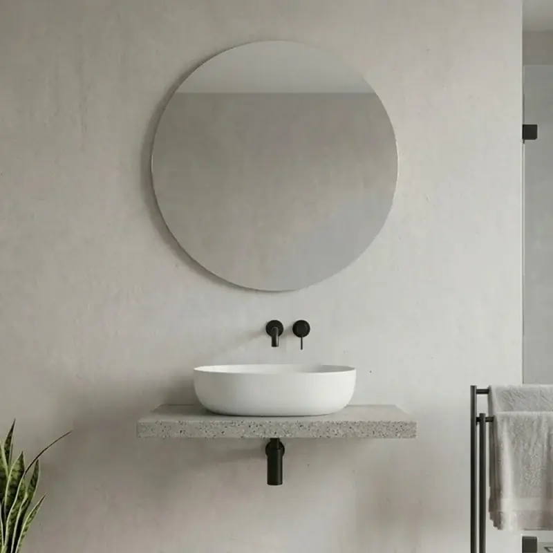 Mensolone bagno 80 cm in legno effetto pietra Levia A Buon Prezzo