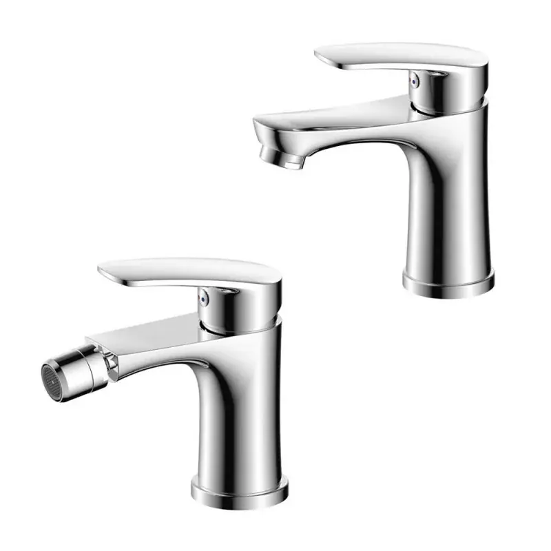 Set miscelatore lavabo e bidet cromato e piletta Tiny Prezzo Di Fabbrica