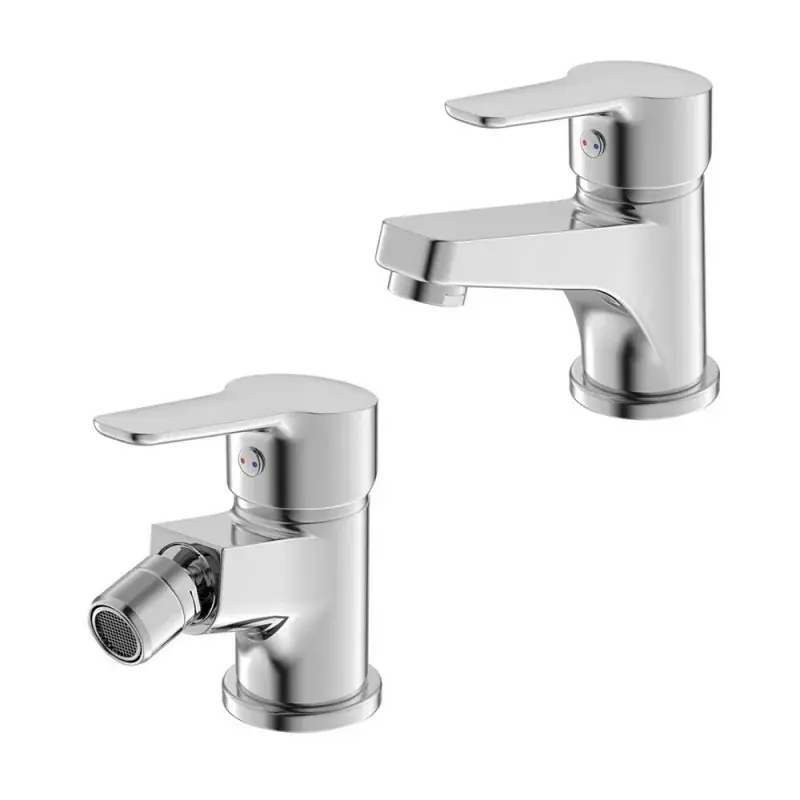Set miscelatore lavabo e bidet cromato e piletta Mila Subito Disponibile