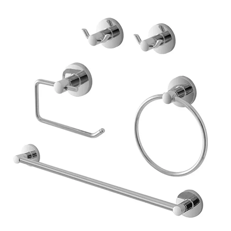 Acquista Ora Set accessori a muro 5 pezzi in metallo cromato e ABS viti incluse Sprint