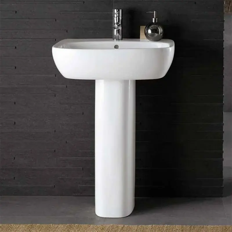Quantità Limitata Lavabo con colonna Geberit 50 cm bianco lucido Fantasia