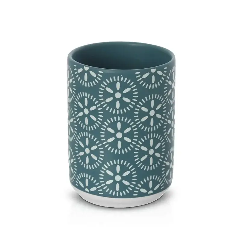 Portaspazzolino da appoggio in ceramica turchese cobalto multiuso Circus Offerta