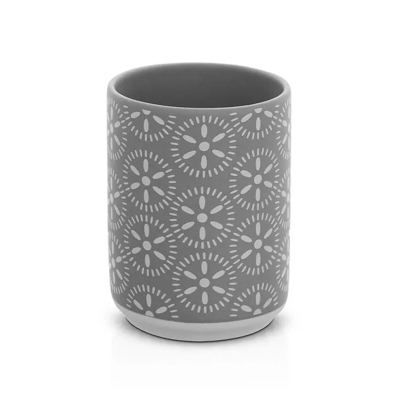 Più Venduto Portaspazzolino da appoggio in ceramica grigio multiuso Circus