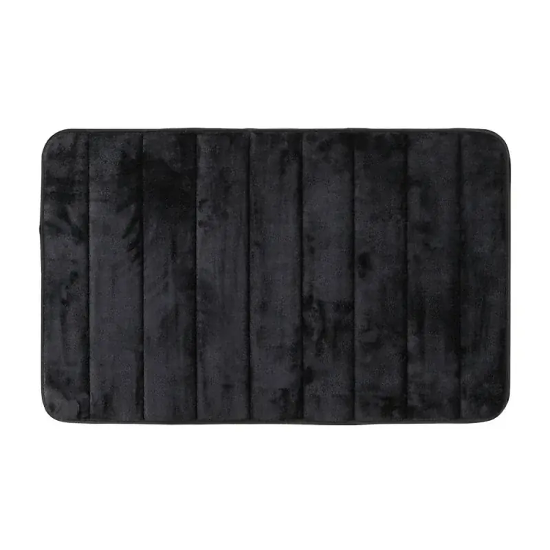 Consegna Rapida Tappeto bagno 100% poliestere 45x75 nero antiscivolo Memo