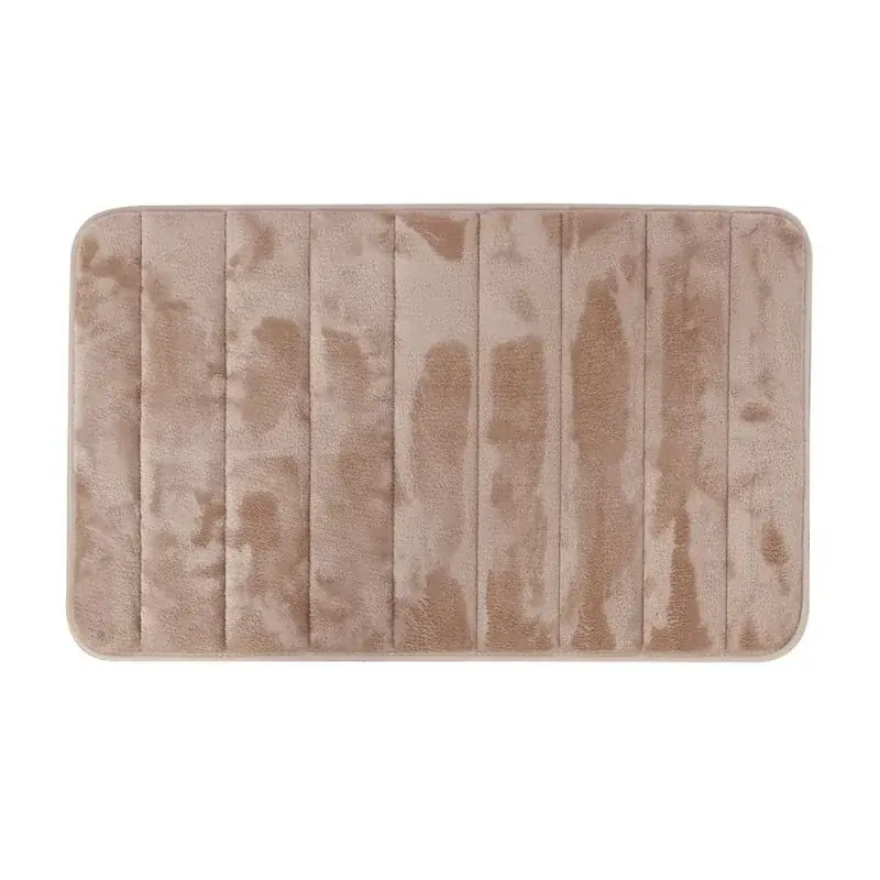 Tappeto bagno 100% poliestere 45x75 tortora antiscivolo Memo Spedizione Espresso