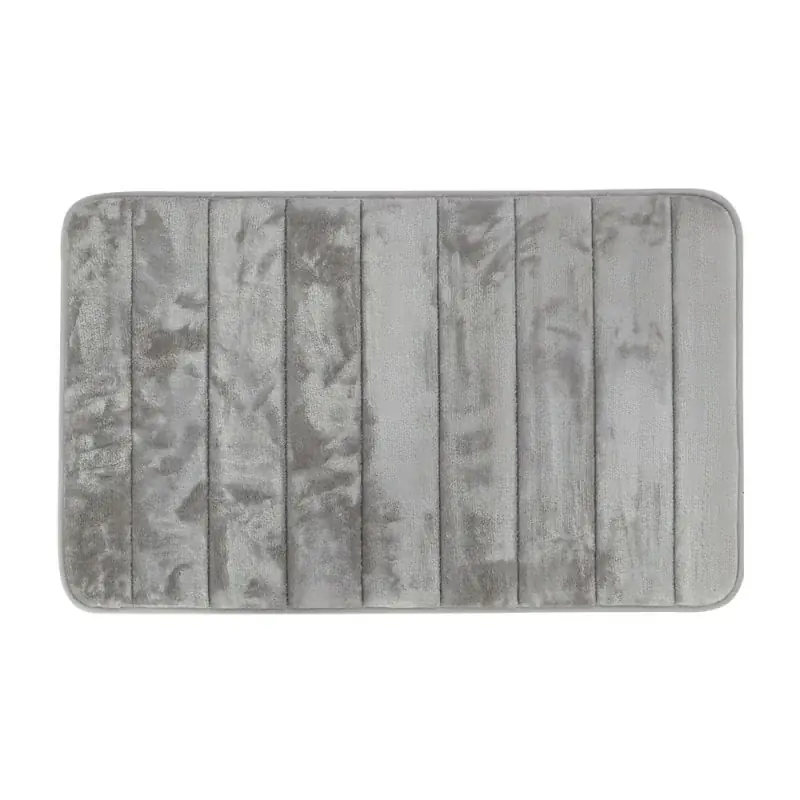 Saldi Tappeto bagno 100% poliestere 45x75 grigio antiscivolo Memo