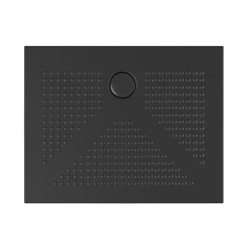 Piatto doccia rettangolare 70x90 H3 cm in ceramica nero opaco con antiscivolo Ruy Bestseller