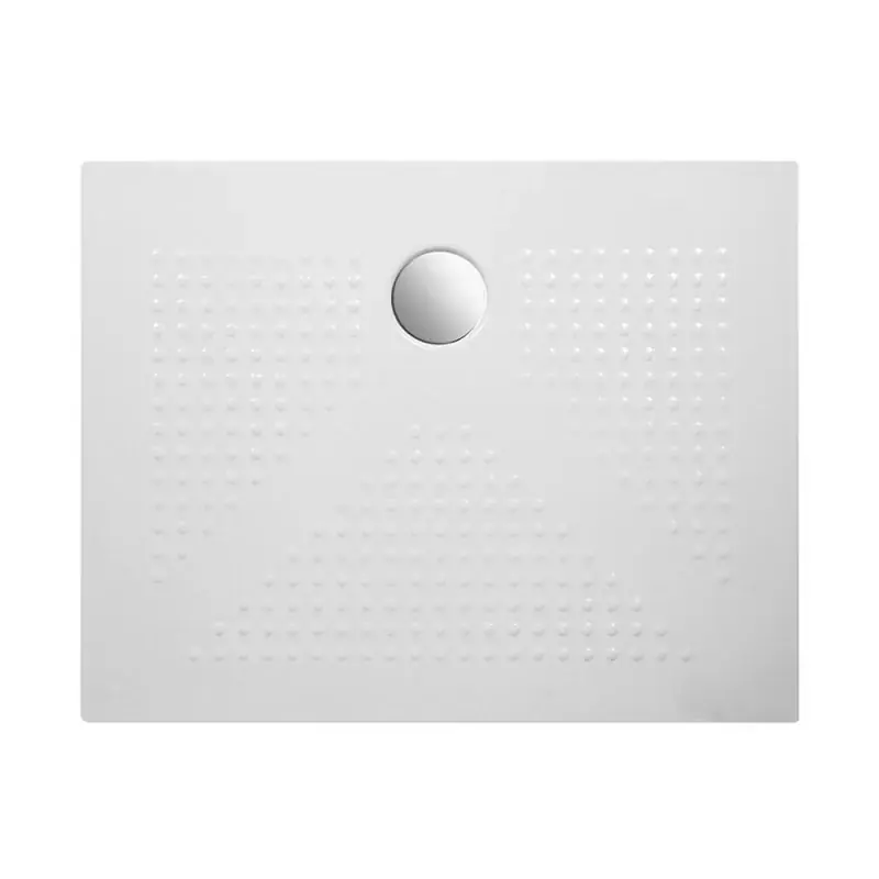 Prezzo Basso Piatto doccia rettangolare 70x100 H3 cm in ceramica bianco opaco con antiscivolo Ruy