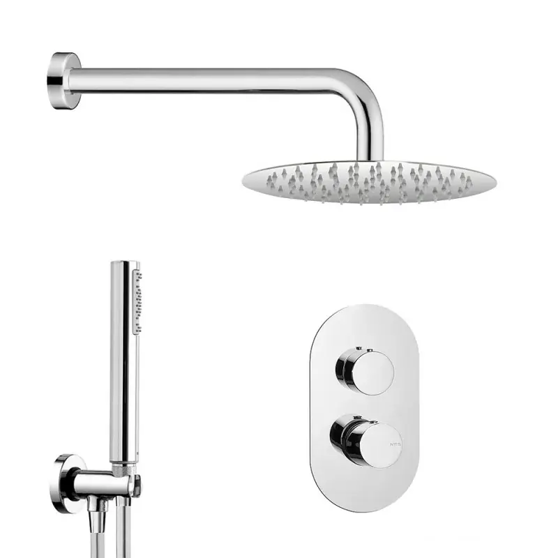 Set doccia incasso completo con soffione 20 inox e kit doccia Gemma Must-Have
