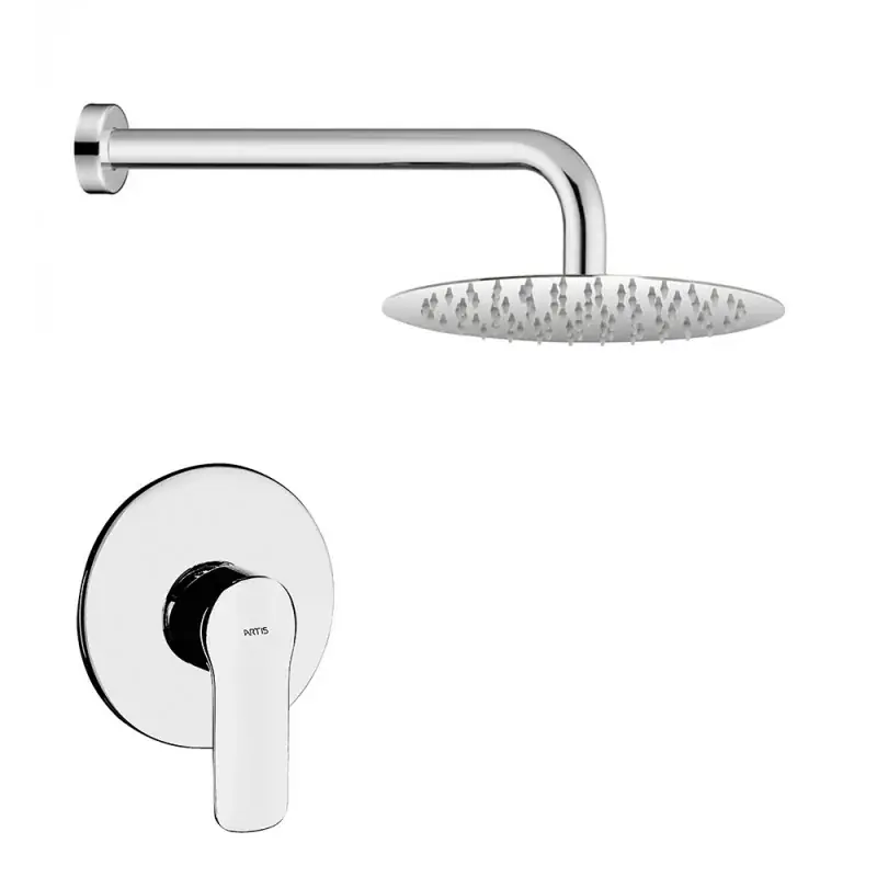 Kit doccia incasso con soffione tondo in acciaio inox Punta+ Saldi