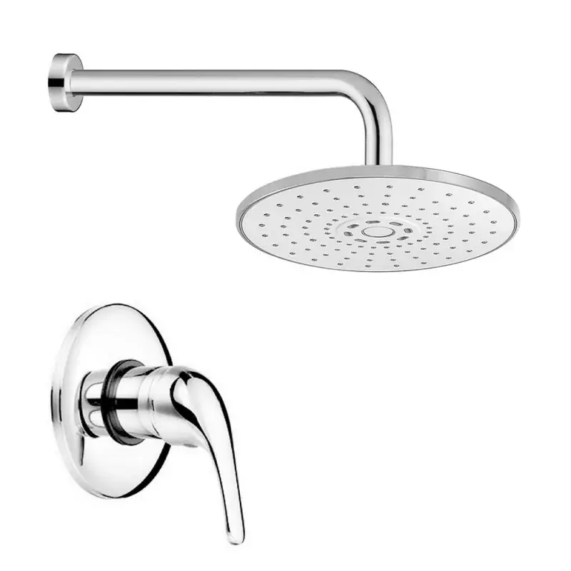Prezzo Basso Set doccia a incasso in ottone cromato con braccio e soffione in ABS Fast