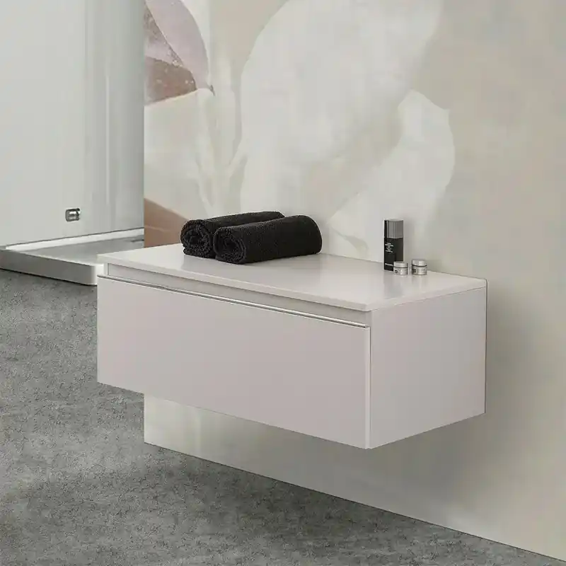 Saldi Cassettone sospeso bagno 80 cm grigio perla opaco Iside