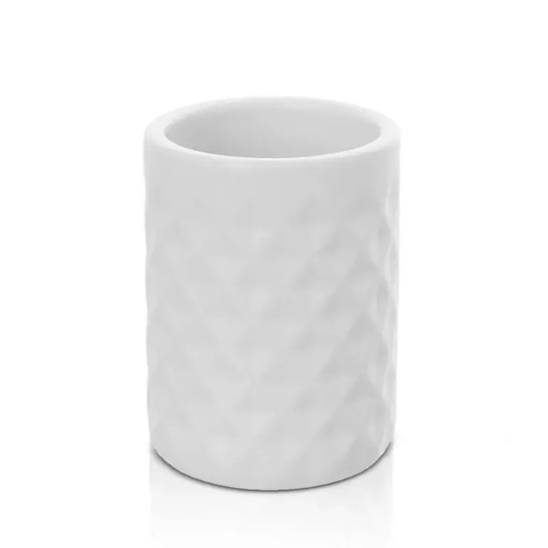 Prezzo Basso Portaspazzolino da appoggio bianco in ceramica Cristal